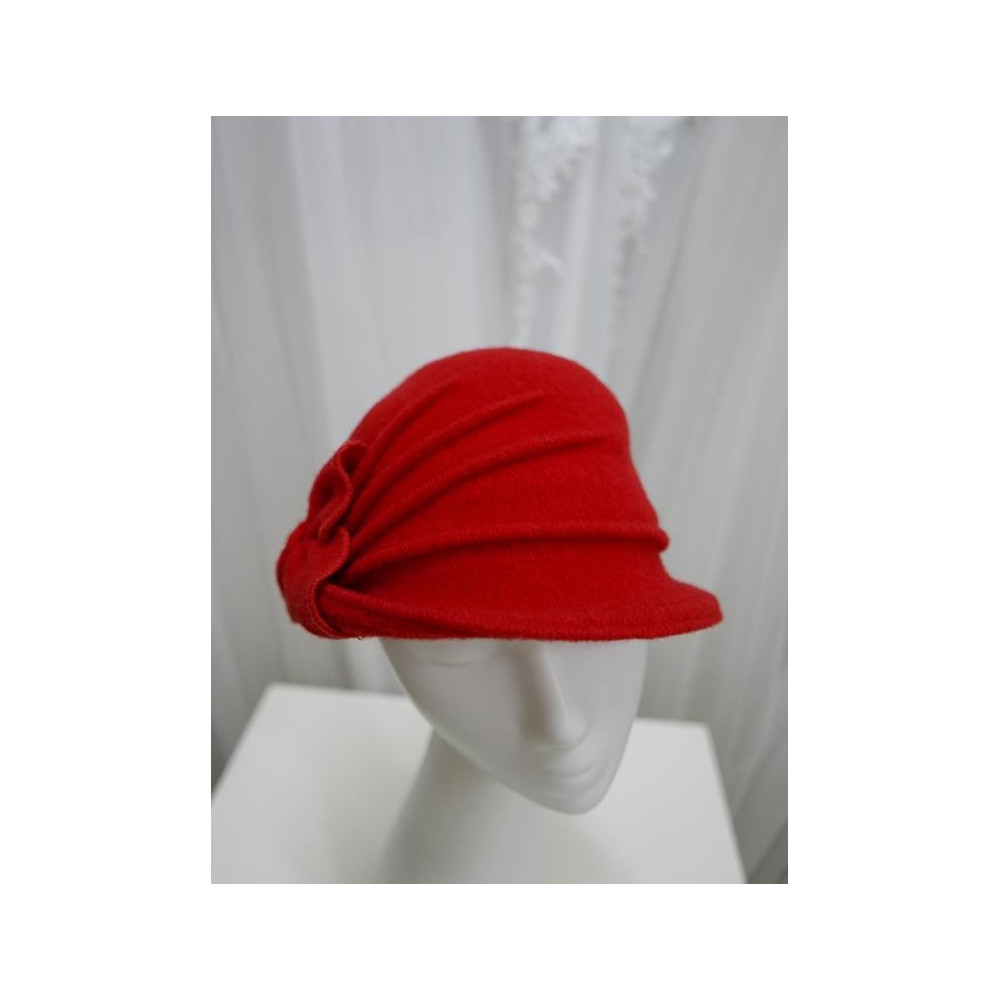 Czerwony kapelusz dzianina wełniana 55-58 cm