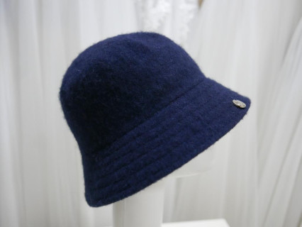 Granatowy kapelusz dzianina wełniana 56-57 cm