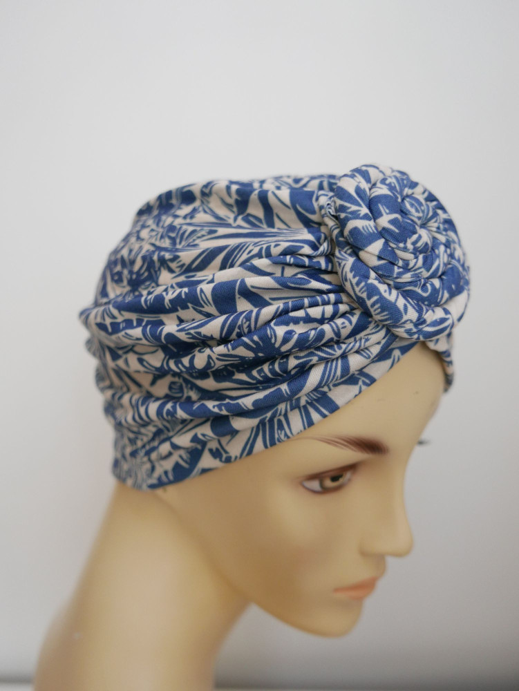 Czapka turban we wzorki  lekka elastyczna | Zuwika Design