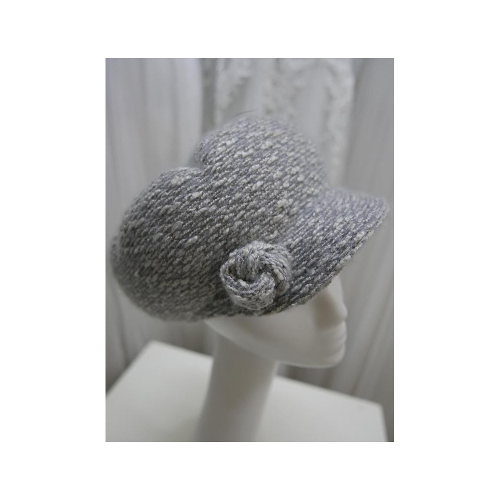 Szaro beżowy kaszkiet modelowany 55-57 cm