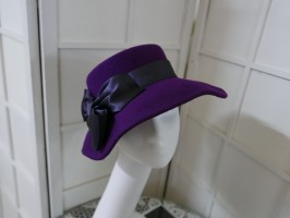 Ginevra fioletowy kapelusz filcowy-54-57 cm