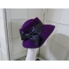Ginevra fioletowy kapelusz filcowy-54-57 cm