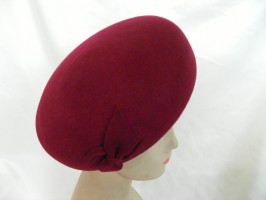 Elizabeth  wiśniowy beret filcowy 54-57 cm