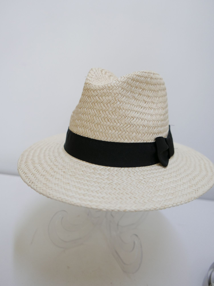 Męski pleciony kapelusz fedora, letni słomkowy | Zuwika Design