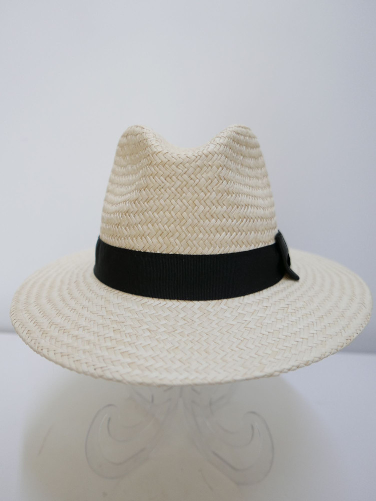 Męski pleciony kapelusz fedora, letni słomkowy | Zuwika Design