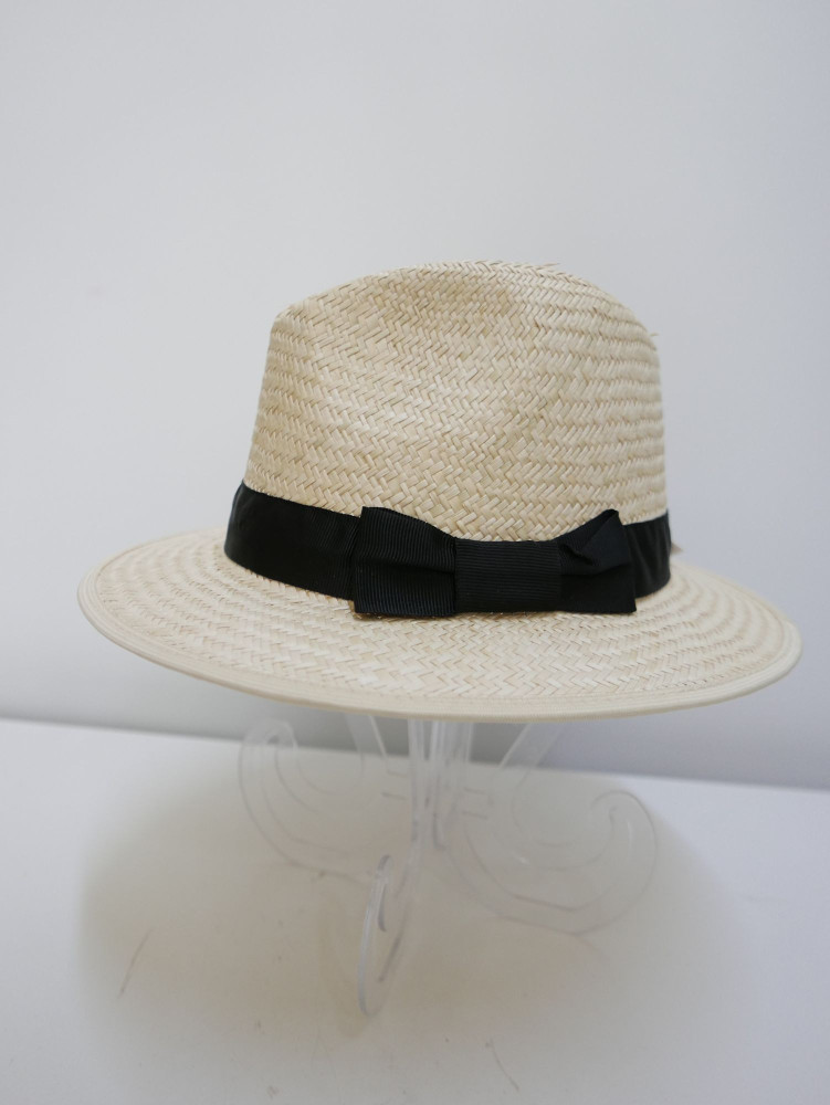 Męski pleciony kapelusz fedora, letni słomkowy | Zuwika Design