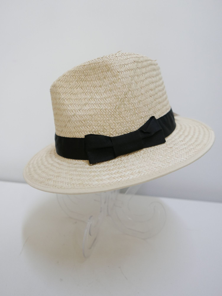 Męski pleciony kapelusz fedora, letni słomkowy | Zuwika Design