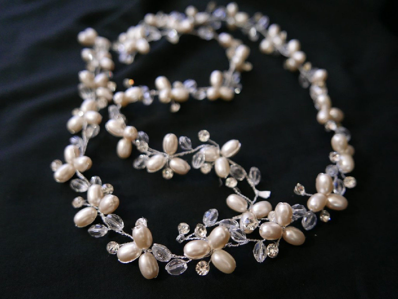 Śmietankowy wężyk  - fantazyjny stroik 1 metr