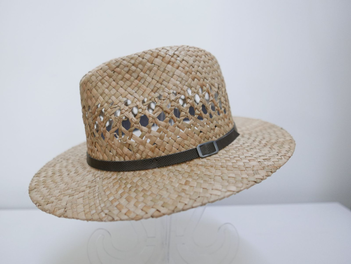 Męski kapelusz fedora,słomka naturalna | Zuwika Design