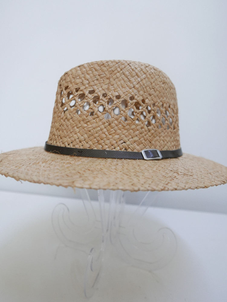Męski kapelusz fedora,słomka naturalna | Zuwika Design
