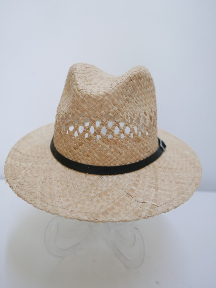 Męski kapelusz fedora,słomka naturalna | Zuwika Design