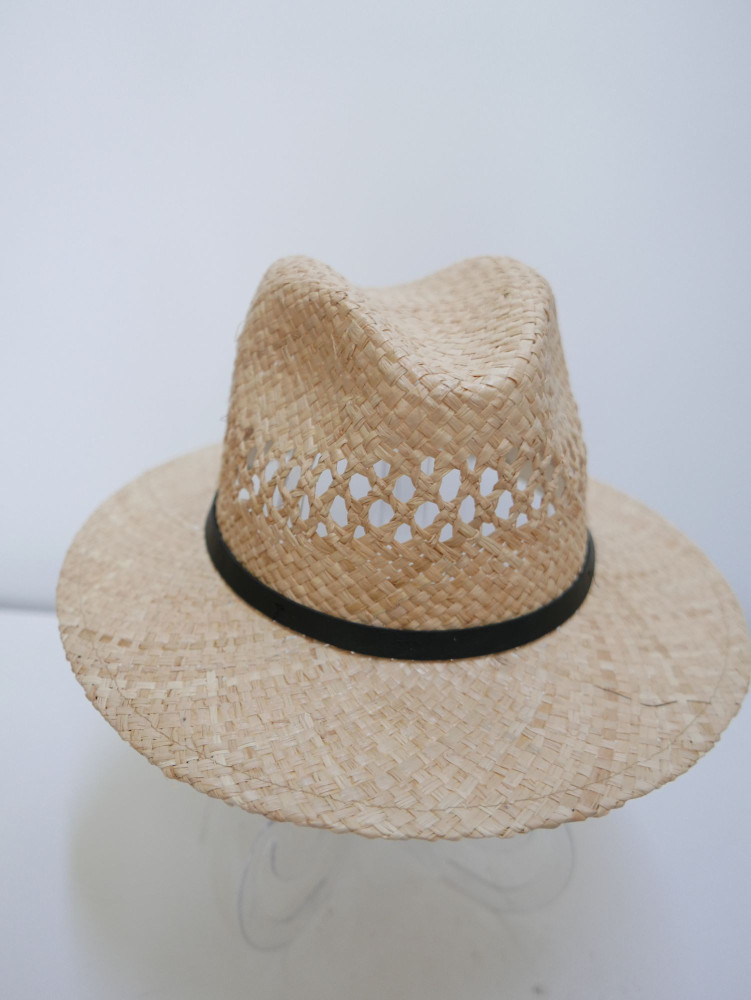 Męski kapelusz fedora,słomka naturalna | Zuwika Design