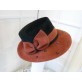 Donata rudo czarny kapelusz pilśń welurowa 53-56cm