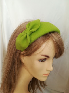 Limonkowa opaska filcowa-halo