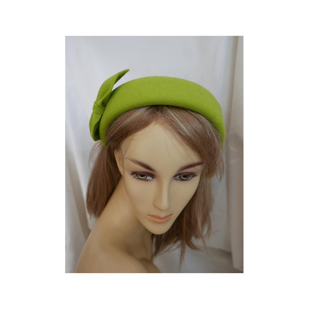 Limonkowa opaska filcowa-halo