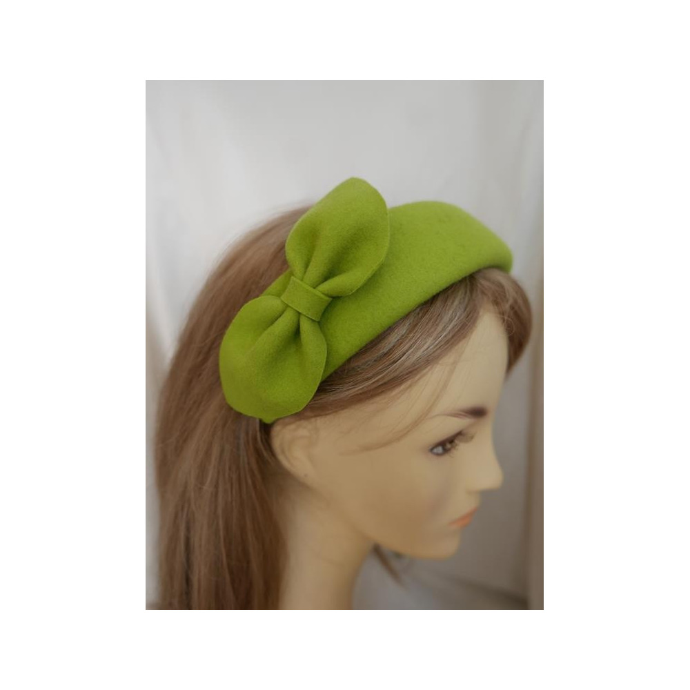 Limonkowa opaska filcowa-halo