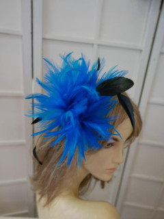 Turkusowe pióra stroik do włosów , sukni, kapelusza