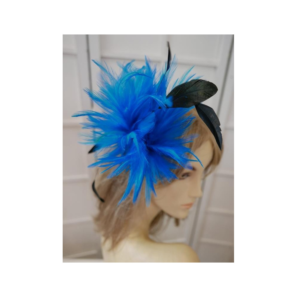 Turkusowe pióra stroik do włosów , sukni, kapelusza