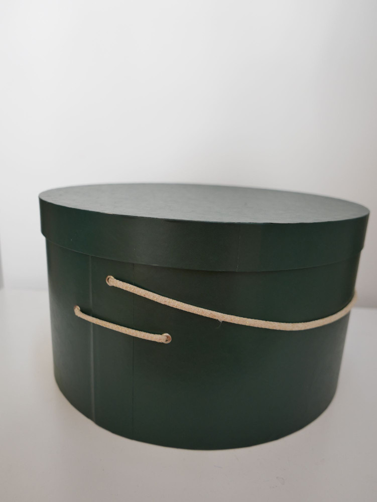 Zielone pudło na kapelusze Średnica 45 cm | Zuwika Design