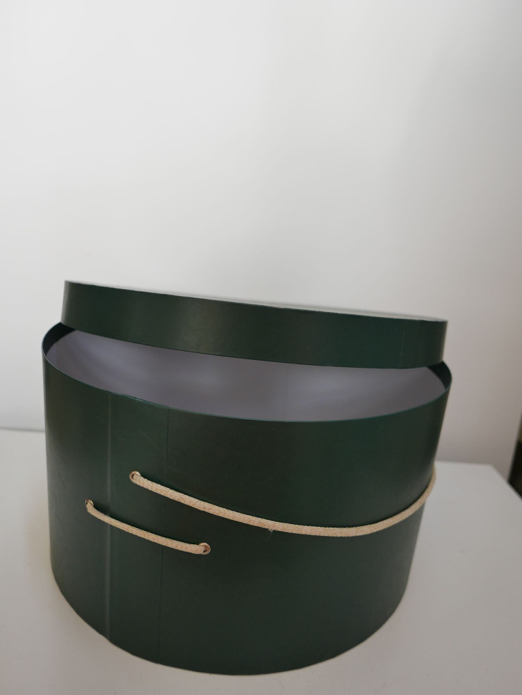 Zielone pudło na kapelusze Średnica 45 cm | Zuwika Design