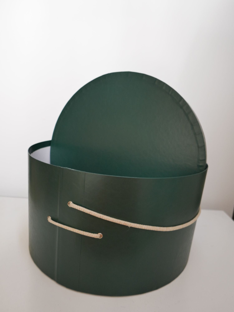 Zielone pudło na kapelusze Średnica 45 cm | Zuwika Design