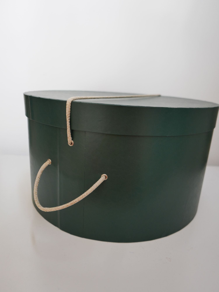 Zielone pudło na kapelusze Średnica 45 cm | Zuwika Design