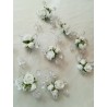 Biały wianek girlanda, wężyk z kwiatów jak żywe 85 cm