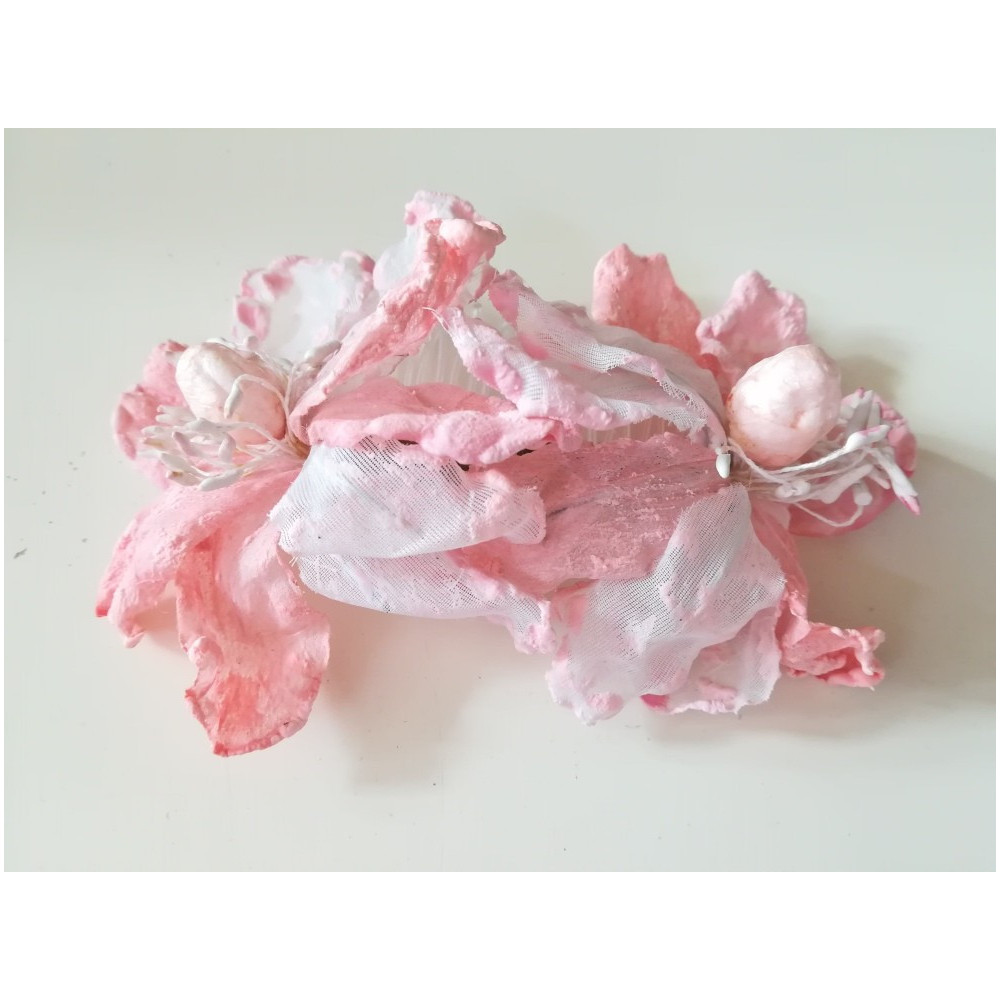 Różowe magnolie stroik na grzebyku