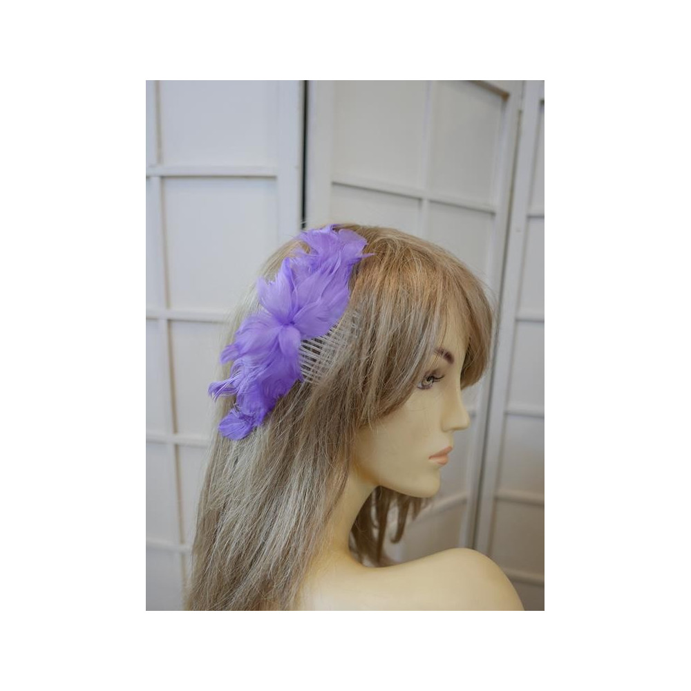 Fioletowe piórka na grzebieniu 20 cm