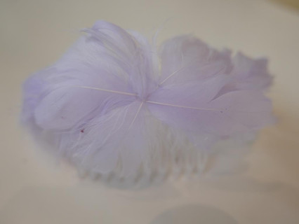 Lila piórka na grzebieniu 18 cm
