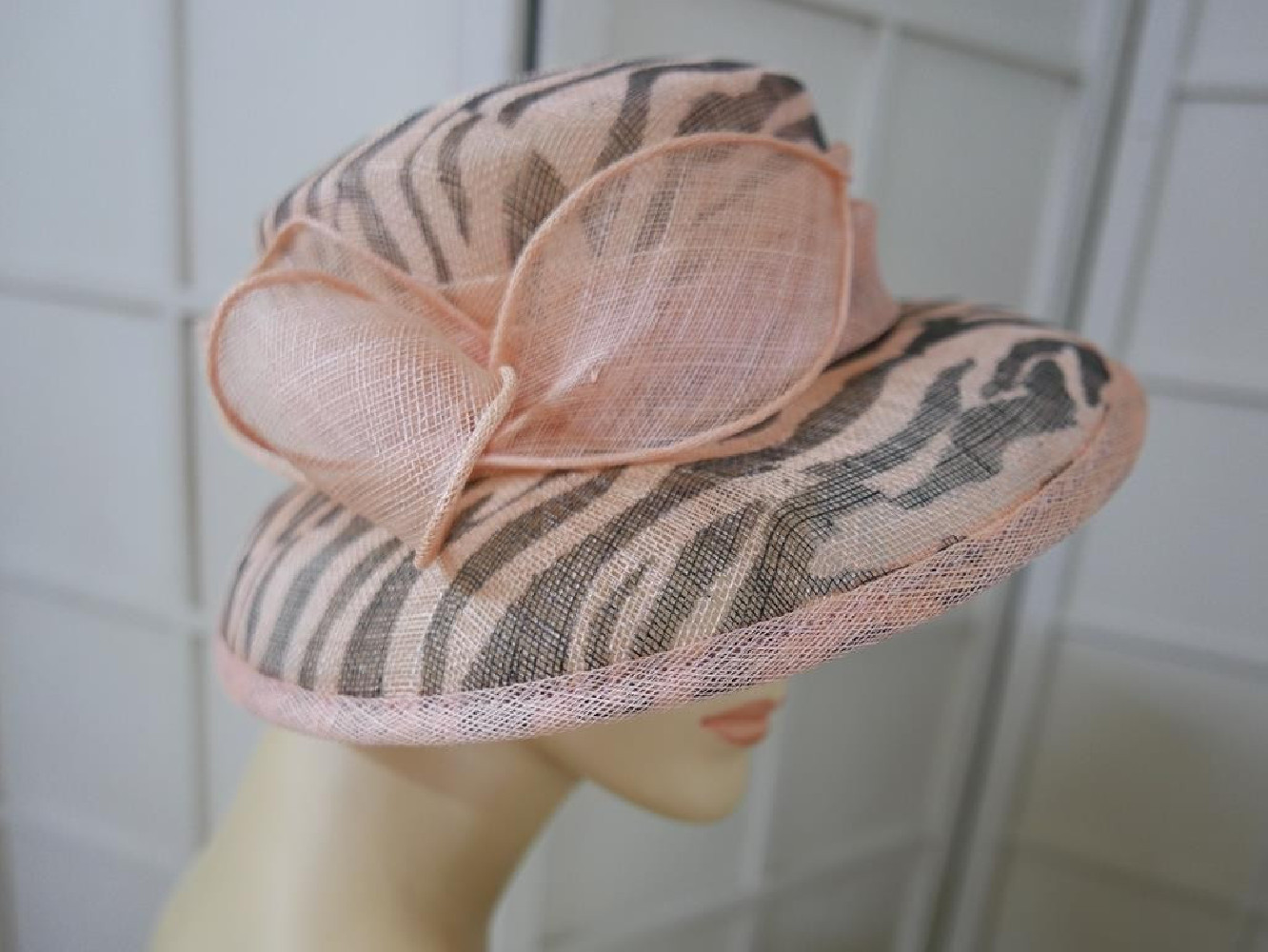 Morelowo czarny wizytowy kapelusz  sinamay 56-57cm