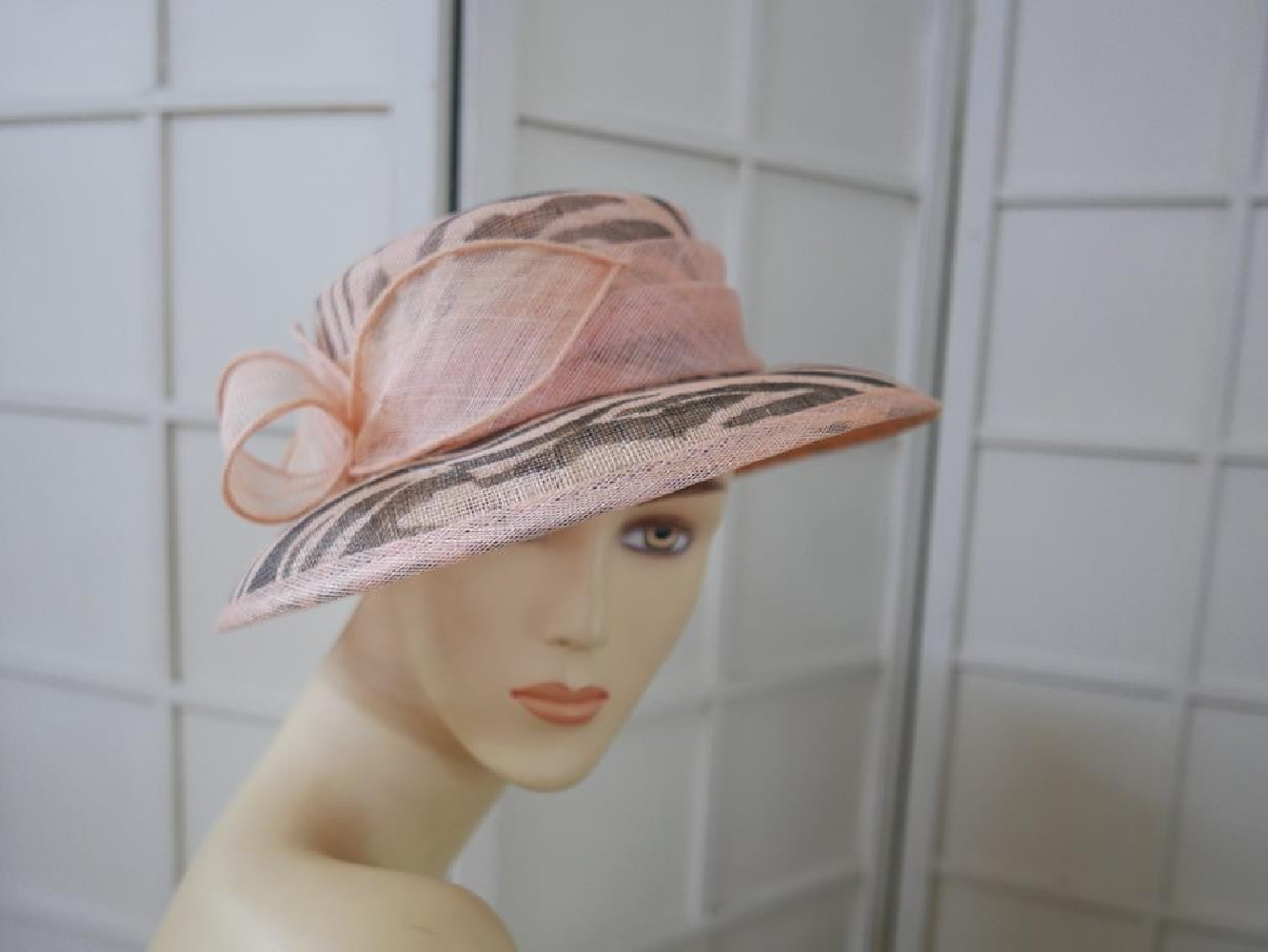 Morelowo czarny wizytowy kapelusz  sinamay 56-57cm