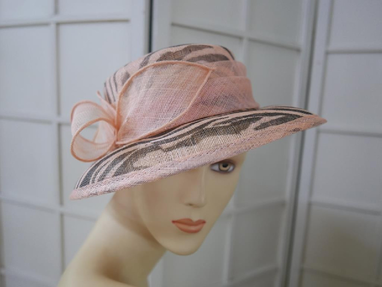 Morelowo czarny wizytowy kapelusz  sinamay 56-57cm