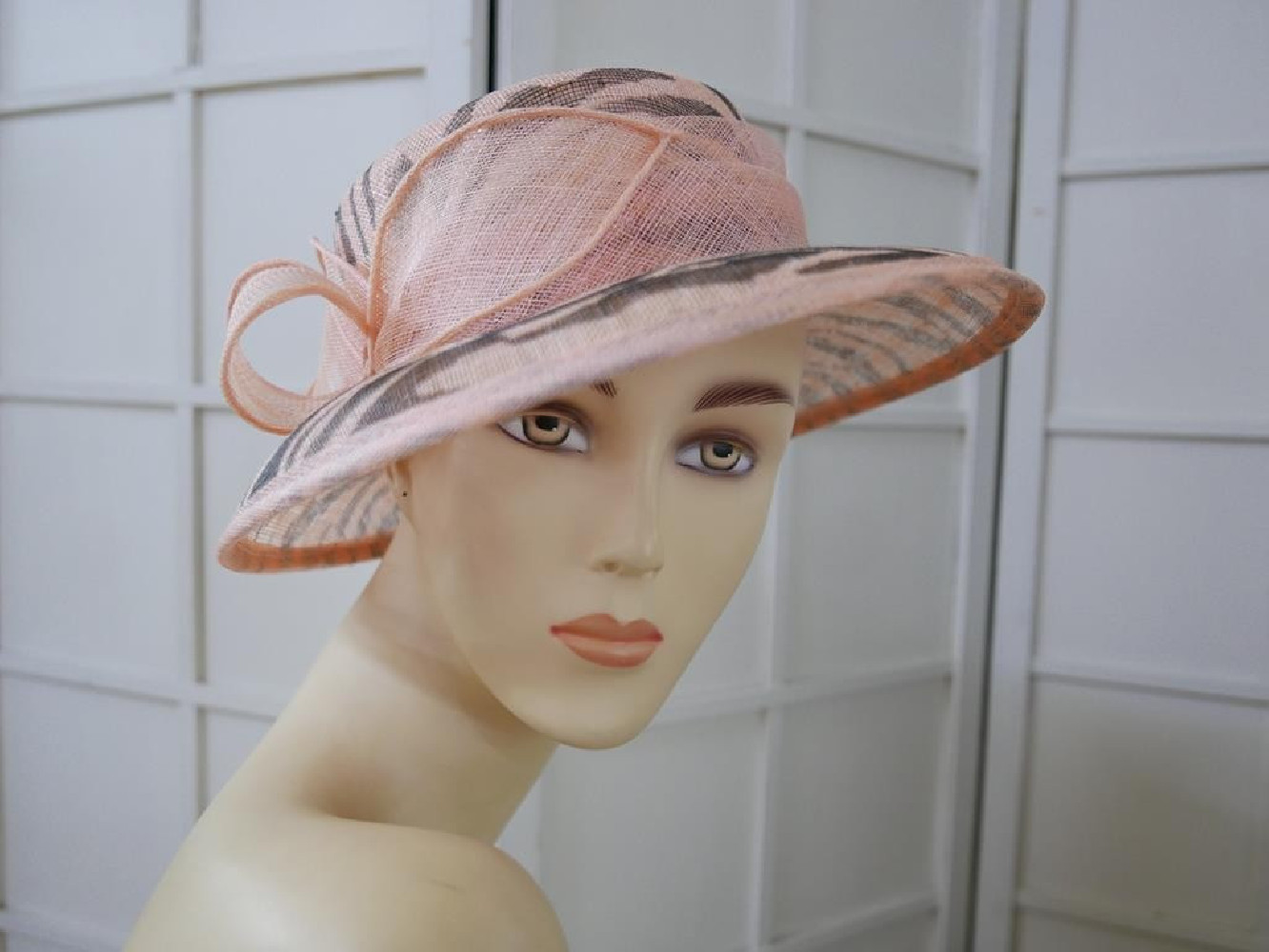 Morelowo czarny wizytowy kapelusz  sinamay 56-57cm