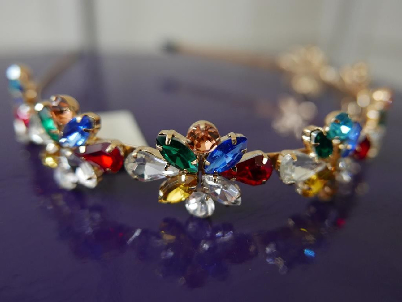 Multikolor przepaska z kamieni szer. 2,5cm