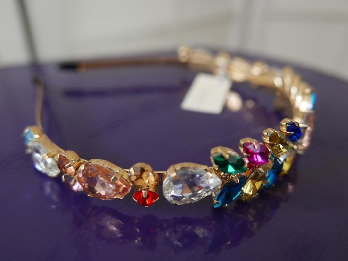 Kolorowa przepaska z kamieni szer. 2,5cm