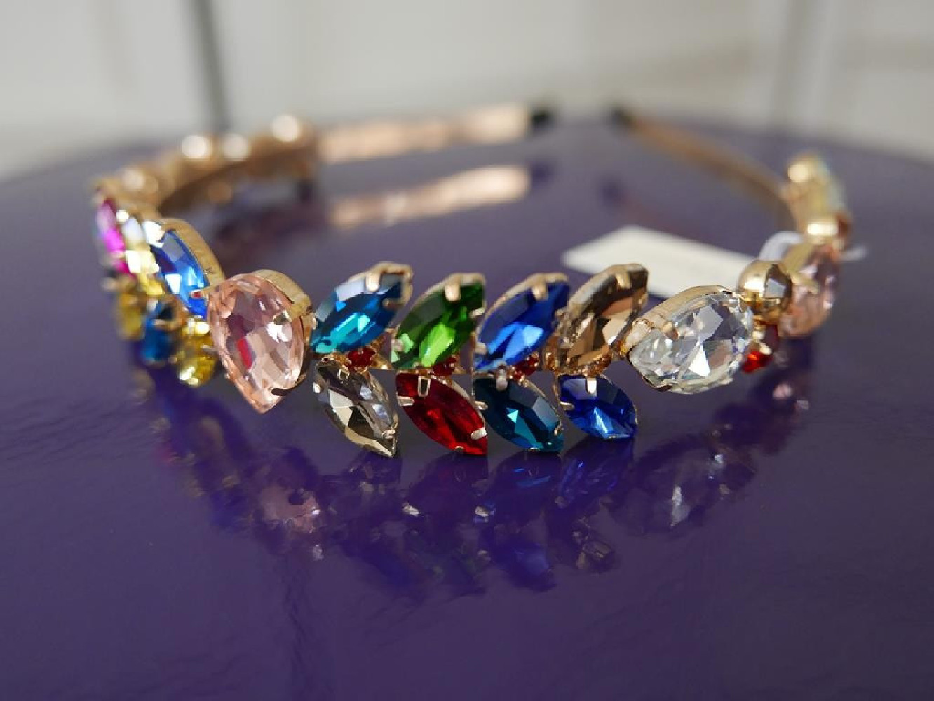 Kolorowa przepaska z kamieni szer. 2,5cm