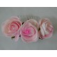 Różowe kwiaty stroik na grzebyku