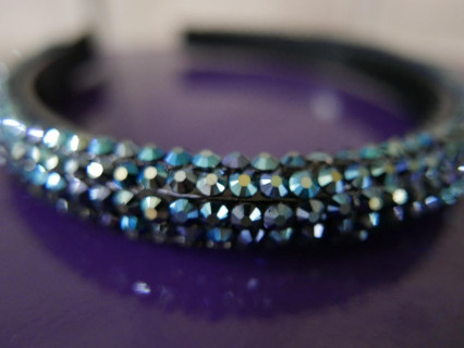 Granatowe kryształki przepaska szer. 1,5 cm
