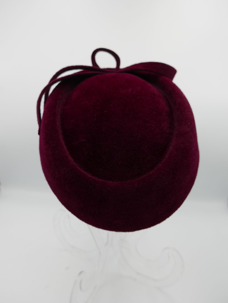 Tatiana, burgundowy toczek welurowy | Zuwika Design