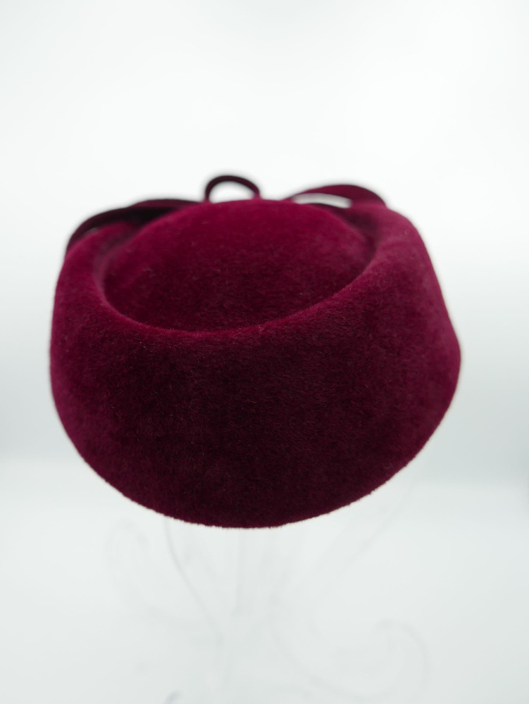 Tatiana, burgundowy toczek welurowy | Zuwika Design