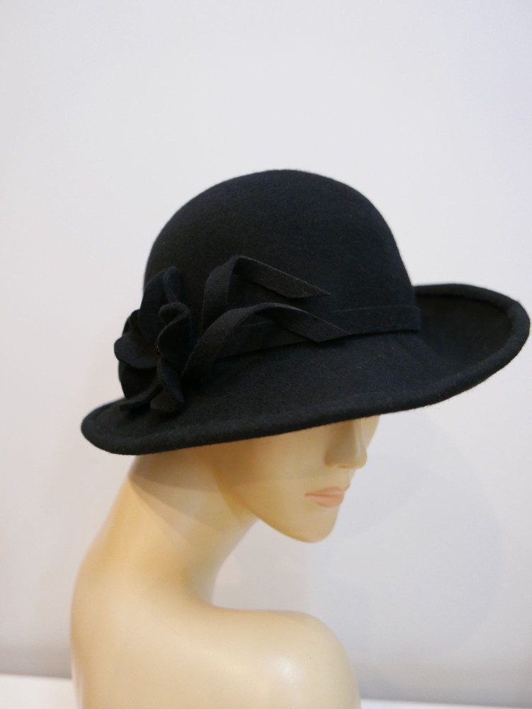 Rita czarny kapelusz filcowy 55-58 cm | Zuwika Design