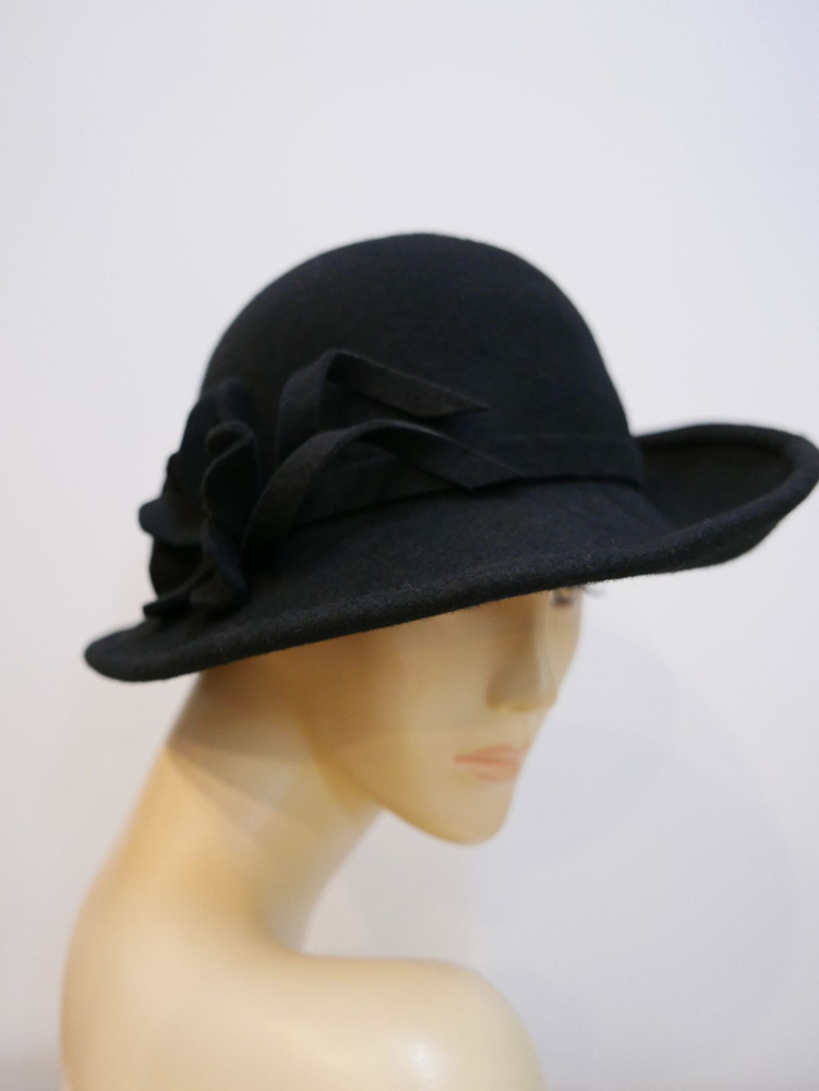 Rita czarny kapelusz filcowy 55-58 cm | Zuwika Design