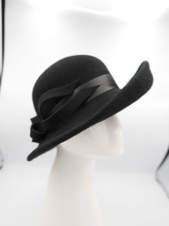 Ramona czarny kapelusz filcowy 53-56 cm | Zuwika Design