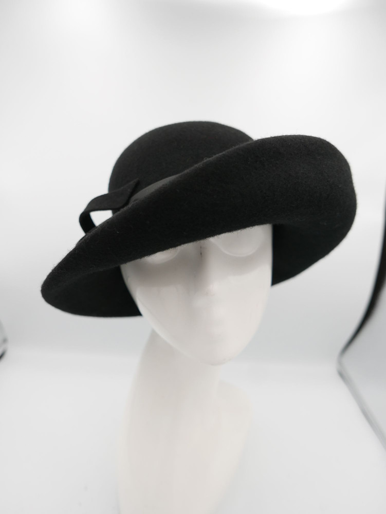 Ramona czarny kapelusz filcowy 53-56 cm | Zuwika Design