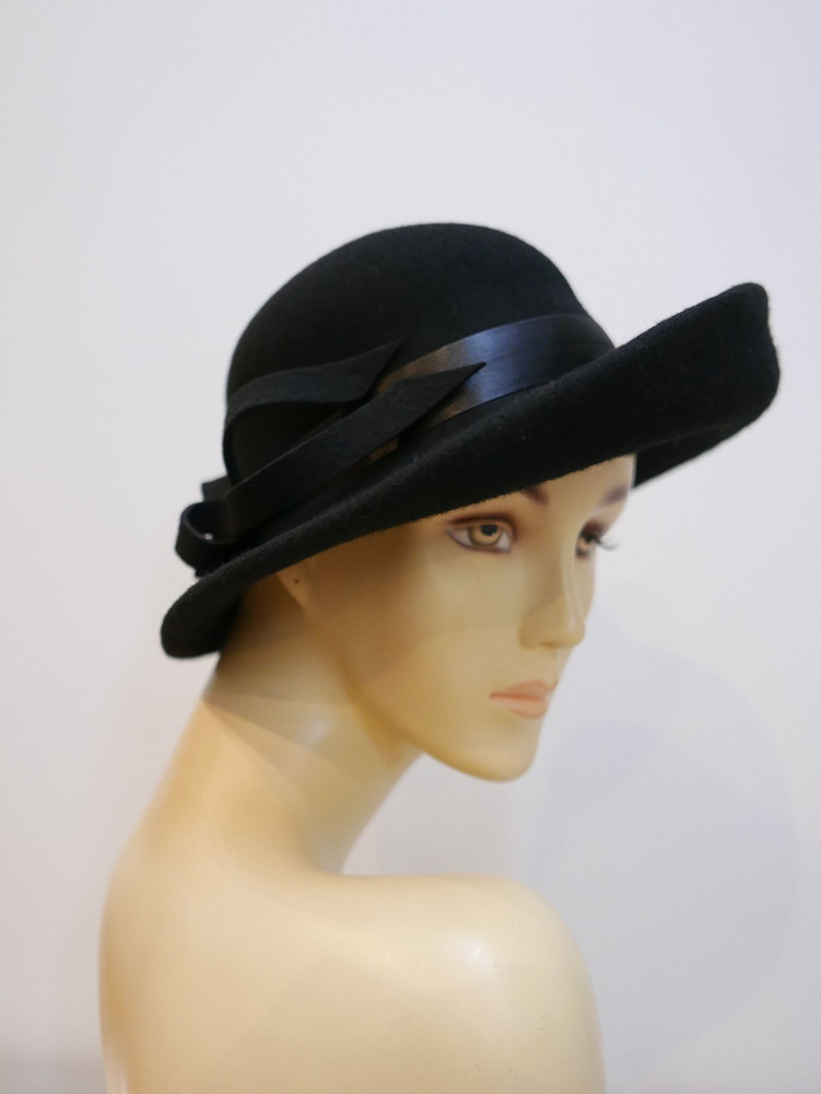 Ramona czarny kapelusz filcowy 53-56 cm | Zuwika Design