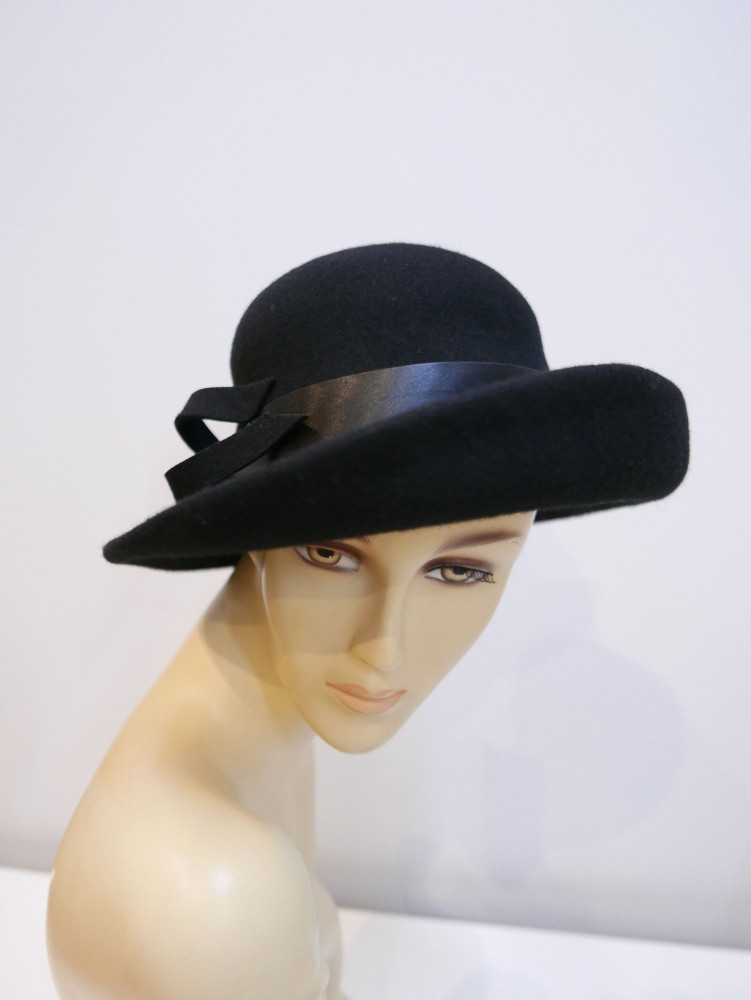 Ramona czarny kapelusz filcowy 53-56 cm | Zuwika Design
