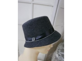 Wincenta stalowy melanż kapelusz filcowy  53-55 cm