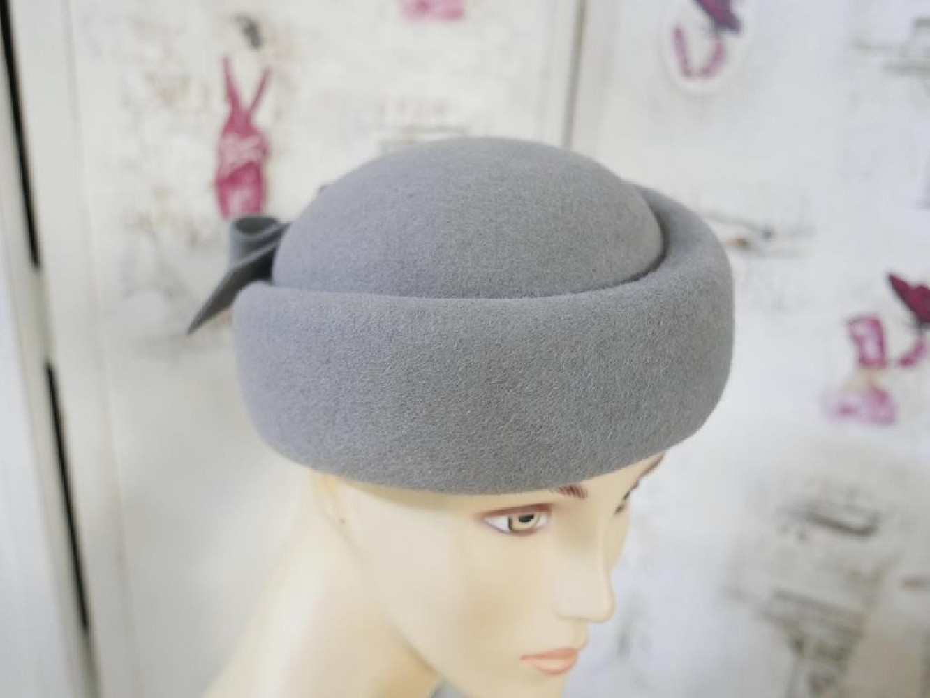 Tamara toczek welurowy szary mysi 54-57 cm