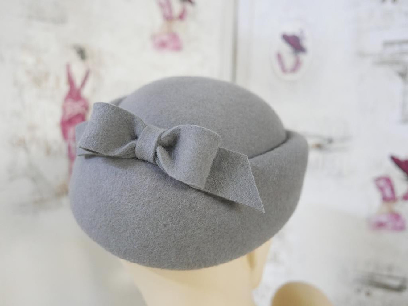 Tamara toczek welurowy szary mysi 54-57 cm